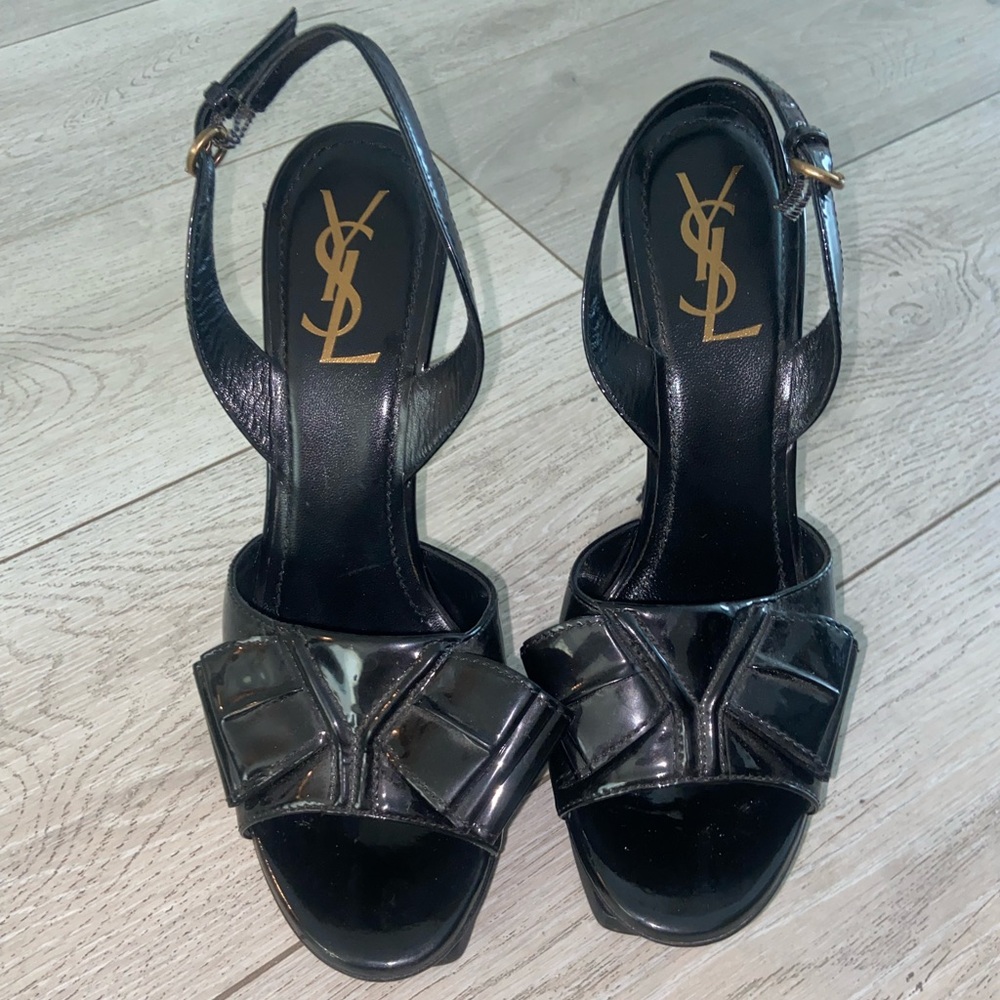 YSL platform sandal heels